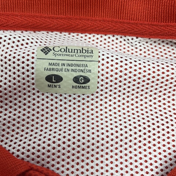 New Columbia PFG polo vented shirt orange sz L - Picture 2 of 8